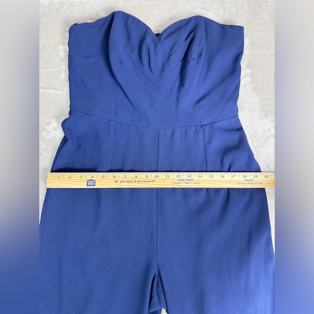 NWT Lilly Pulitzer Size 12 Strapless Jumpsuit Wide Leg Kylo Navy Crepe Corset - Picture 10 of 12